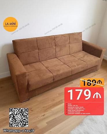 Divan, Açılan, Bazalı, Vеlur parça, Ödənişli çatdırılma