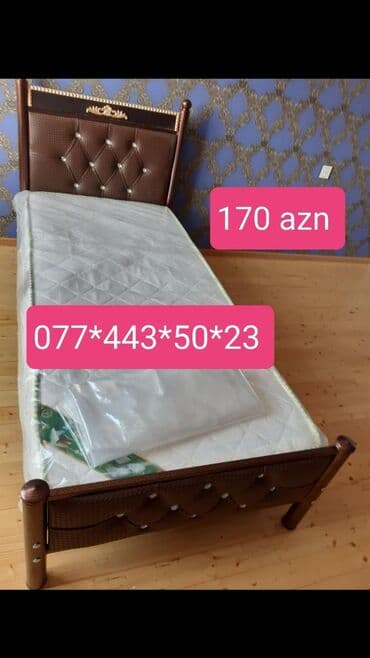 Çarpayılar: Yeni, Təknəfərlik çarpayı, Bazasız, Matras ilə, Siyirməsiz, Azərbaycan — 18