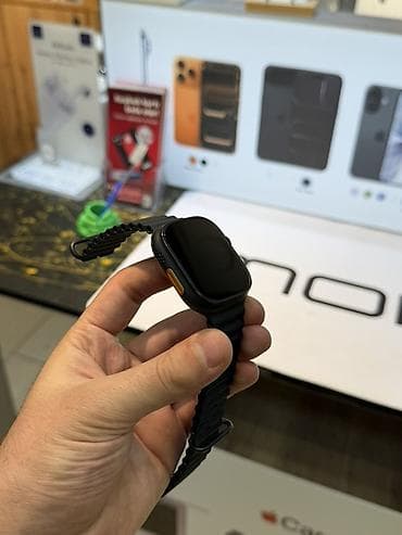 Smart saatlar: Apple Watch Ultra 2 Black Titanium Ideal veziyyetdedi. Xanim ishledib — 6