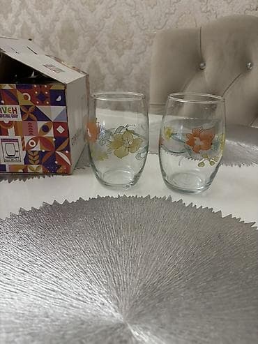 velosiped sekilleri: Stəkanlar, rəng - Narıncı, Şüşə, 6 ədədli dəst, 300 ml — 1