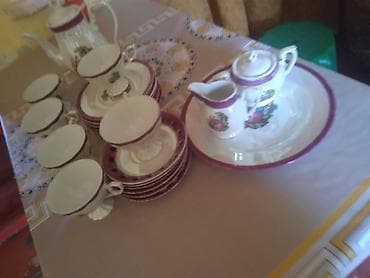 karton qutu aliram: Çay dəsti, rəng - Ağ, Farfor — 9