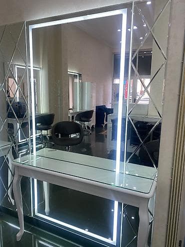 Салонные, медицинские комплекты мебели: Qiragi led isiqli son model sac ustalari ucun nezerde tutulmus — 7