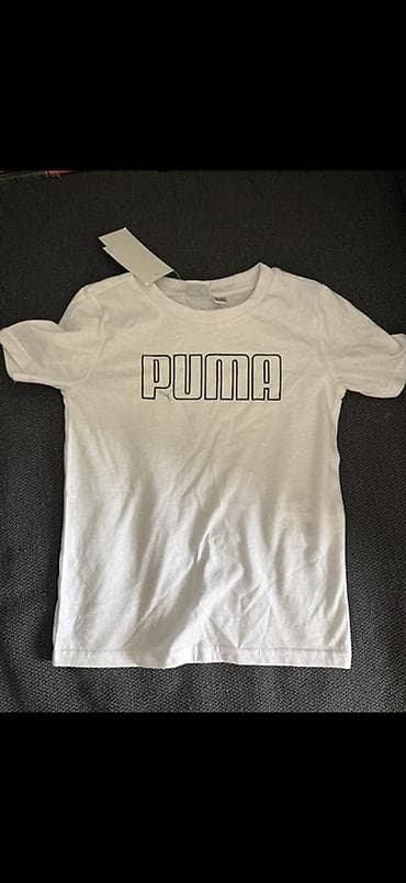 PUMA brendli ağ T‑şört 4 yaş - Rəng: ağ - Üzərində böyük “PUMA” — 1