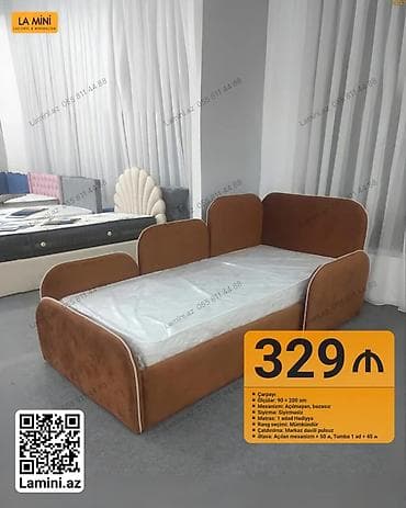 Uşaq/yeniyetmə üçün rahat çarpayı - Ölçü: 90 × 200 sm - Mexanizm — 1