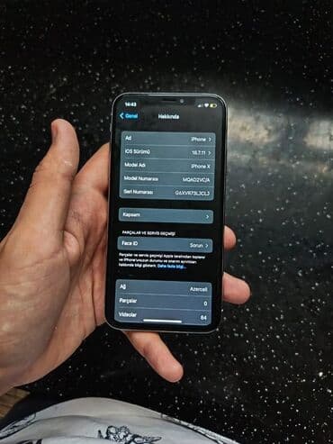 Lexus: IPhone X, 64 GB, Gümüşü, Face ID — 8