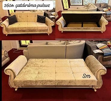ev eşyalar: Açılıb-yığılan divan modeli. Klassik üslubda hazırlanmış bu divan — 4