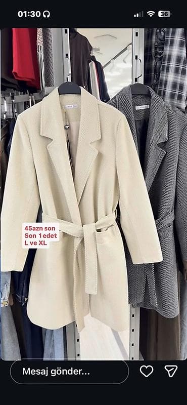 Palto, L, rəng - Bej