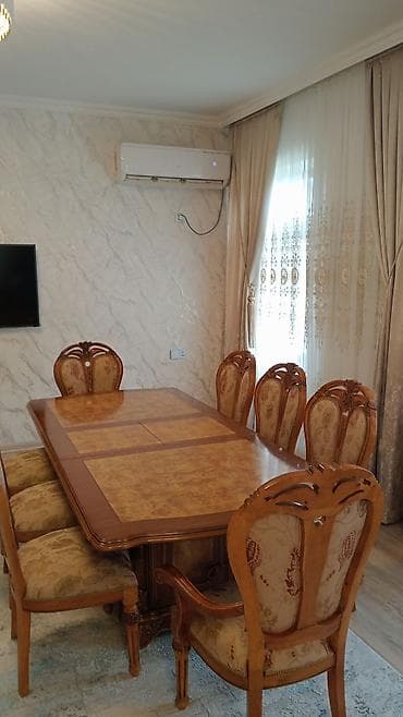 am şekili: Qonaq otağı üçün, Yeni, Açılan, Dördbucaq masa, 8 stul — 2