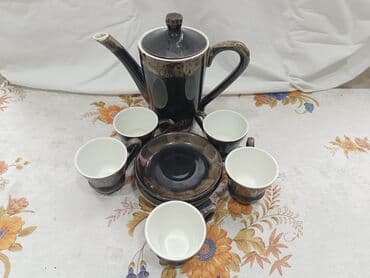 Qab-qacaq və mətbəx ləvazimatlarının alışı: Çay dəsti, rəng - Qara — 1