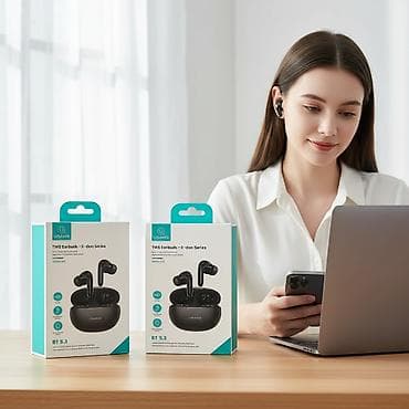 Yeni Simsiz (Bluetooth) Qulaqcıqlar, Usams, rəng - Qara