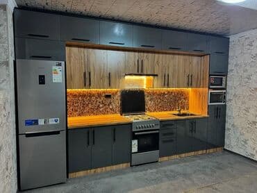 кухонный мебель: Sifarişlə mətbəx dəsti, Özü çəkən petlələr, Sadə laminat, Kredit yoxdur, Pulsuz çatdırılma — 2