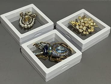 broskalar: Bəzək broş kolleksiyası - Model 1: Qızılı tonlarda, iri — 1