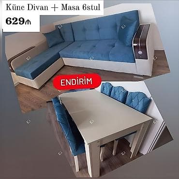 Divan + Masa dəsti Sifarişlə hazırlanır. Dəst şəkildə : 629₼ Divan — 4