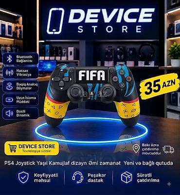 fifine am8: PS4 Joystick – FIFA dizaynlı Xüsusiyyətlər: - Bluetooth bağlantısı - — 2