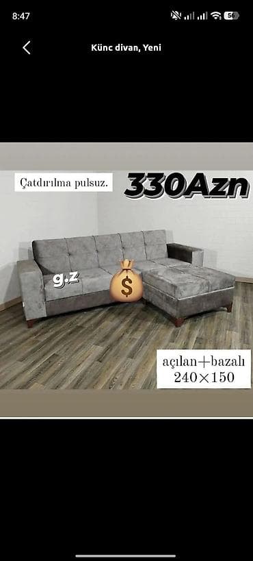mini drel: Künc divan, Yeni, Açılan, Bazalı, Parça, Şəhərdaxili pulsuz çatdırılma — 1