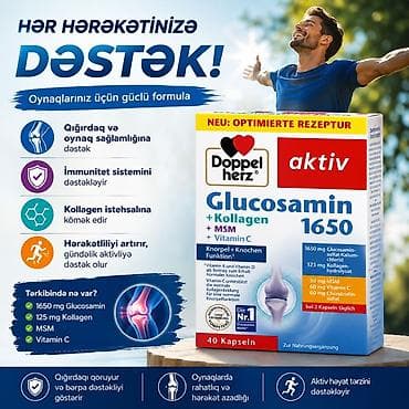 Doppelherz aktiv Glucosamin 1650 – oynaqlar üçün güclü formula