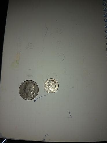 ABŞ sikkələri dəsti ili 1981 .2001 2 ədədi gümüsdu qədimi puldu