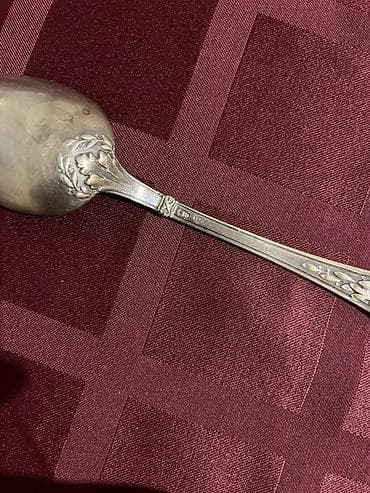 qaşığ: Antik üslubda gümüşü xörək qaşığı - Material gümüş - Dizayn: sap — 3