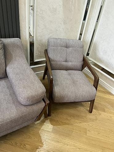 İşlənmiş, Divan, 2 kreslo, Bazasız, Açılan — 4