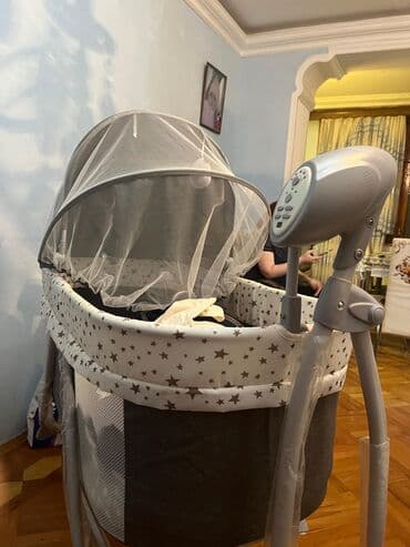 nəni: Elektrikli beşik/ayaqlı körpə beşiyi - Sallaq konstruksiyalı möhkəm — 6