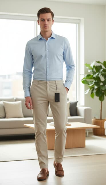 Yarım klassik Şalvar, Avva, M, rəng - Bej