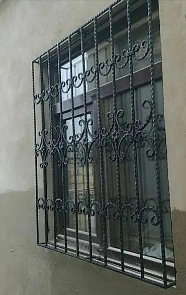 taxta pencere: Dəmir pəncərə barmaqlıqları – fərqli dizaynlarda hazırlanmış dekorativ — 7