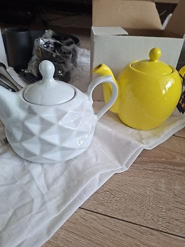 Çay dəsti, rəng - Ağ, Keramika
