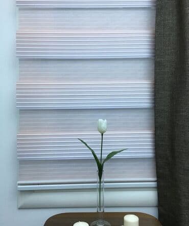 perdə modelləri: Zebra jalüz pərdələr - İkiqat zolaqlı (şəffaf və qapalı) quruluş — 5