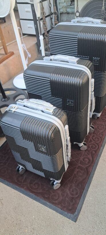 camadan: Sərnişin çamadan dəsti – 3 ölçü - Material: sərt korpus — 1