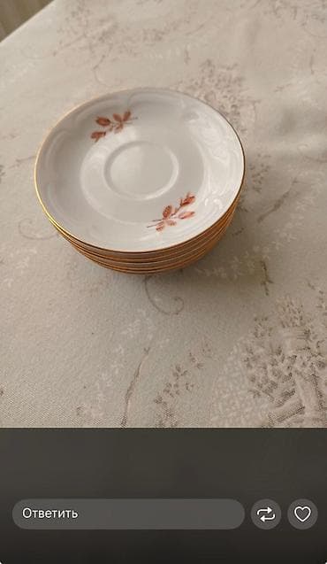 Nəlbəkilər, 6 ədədli dəst, rəng - Ağ, Farfor