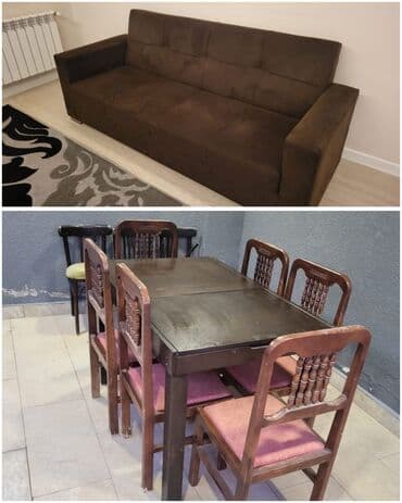 Divan 110₼.Açılır,bazalıdır. Masa dəsti 80₼. Ünvan Şüvəlan.5839