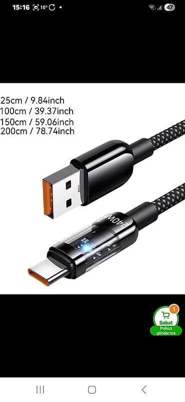 3g mifi modem azercell: Kabel Type C (USB-C), Yeni — 5