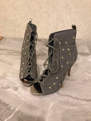 босоножки новые 36 размер: Размер: 37, цвет - Серый, Новый — 9