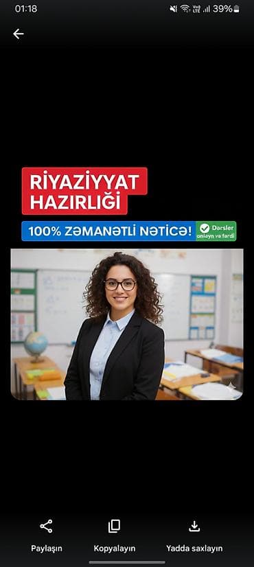 Sifarişlə əl işləri: Repetitor, Riyaziyyat, Azərbaycan dili, İmtahanlara hazırlıq, Abituriyent hazırlığı — 1
