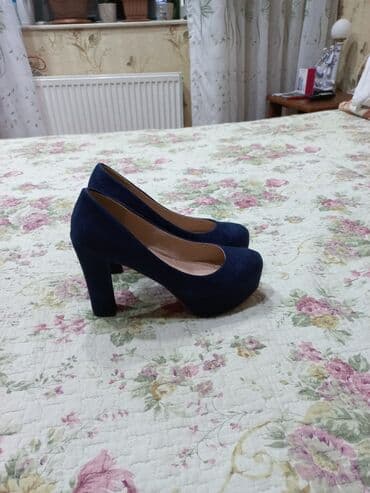 туфли с силиконовыми вставками: Туфли, Размер: 37, цвет - Синий, Новый — 2