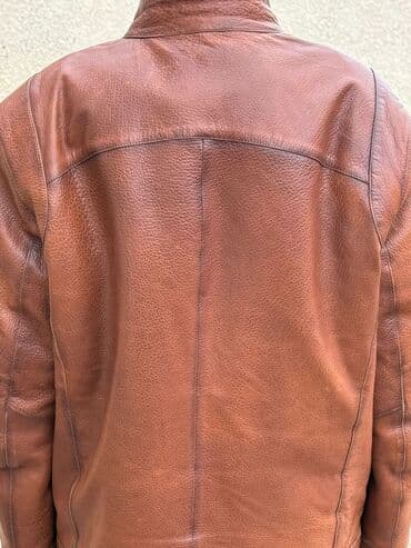 dəri zamşa kişi gödəkçəsi: Kurtka, Dəri, Qış, XL — 4