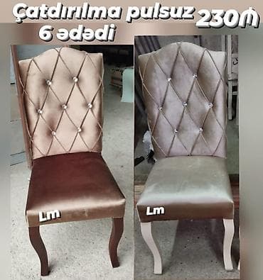 cay evi ucun dican stolar isdenmis: _*oturacaq/stul*_ _sifarişlə və yeni📌 qiymət : *230₼*( 6 ədədi) — 1