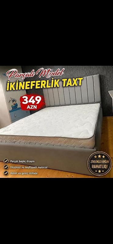 modern stol stullar: İkineferlik taxt – Parçalı model - Başlıq: Parçalı (panel) başlıq — 1