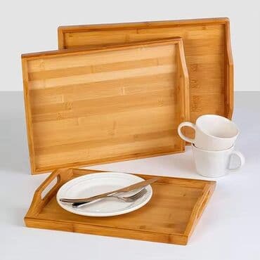 Ev üçün dekor: Podnos
3-lü dest
bamboo material — 2