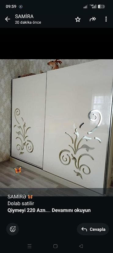 220: SAMİRƏ 🦋 Dolab satilir *Qiymeyi 220 Azn.* Unvan Mehdiabad. Odeniwli — 1