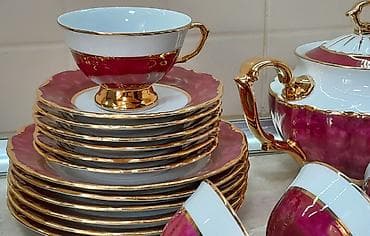 cay: Çay dəsti, Farfor, 6 nəfərlik, Çexiya — 4