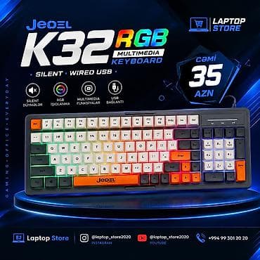 Jedel K32 RGB Multimedia Keyboard 🎮 Jedel K32 RGB Multimedia Keyboard