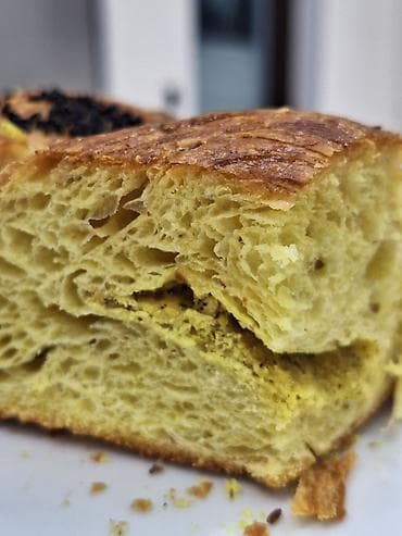 Мёд: Təsvir: - Qat-qat yağlı xəmir: əl ilə yoğrulan, dəfələrlə yayılıb — 5