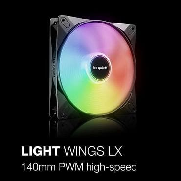 intel core i7: Be quiet! Light Wings LX 140mm PWM high-speed ARGB korpus ventilyatoru — 1