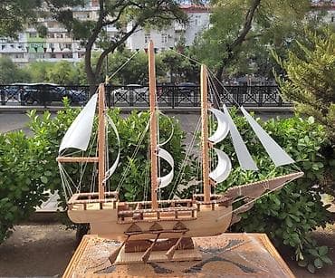 model: Salam Aleykum Əl işi gəmi 15azn (20sm) Qoz agacınnan hazırlanmış əl — 2