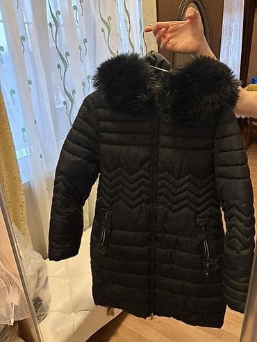 Paltolar: Qadın qış palto-kurtka - Rəng: qara - Model: dizdən yuxarı uzunluqda — 3