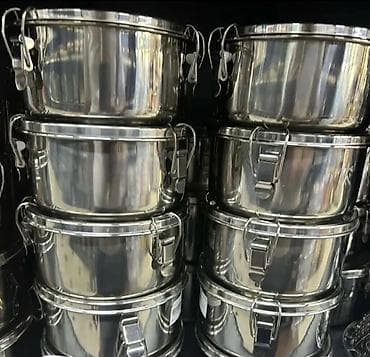 konteyner: Məhsul: Paslanmayan poladdan qida qabları (kilidli), həmçinin qapaqlı — 1