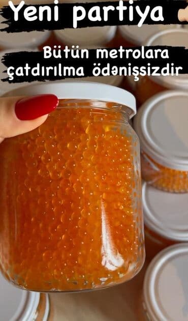 Məhsul: Şüşə bankalarda qablaşdırılmış forel balığı kürüsü - Tərkib