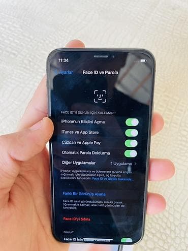 4s iphone: IPhone X, 64 GB, Space Gray, Zəmanət, Simsiz şarj, Face ID — 10