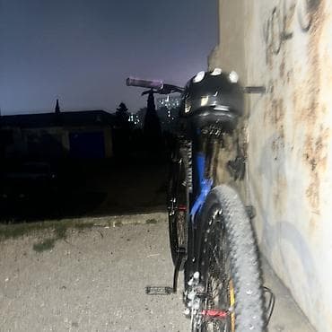 velos: FULLBIKE dağ velosipedi - Çərçivə: yüngül lehimli, qara/mavi dizayn — 3